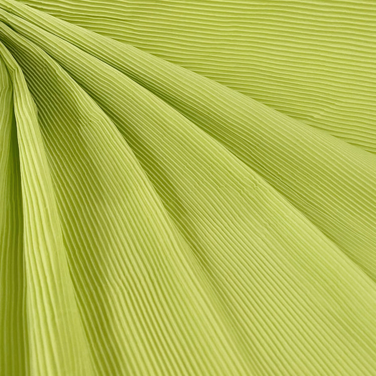 Accordion-Pleated Taffeta - Lime Green