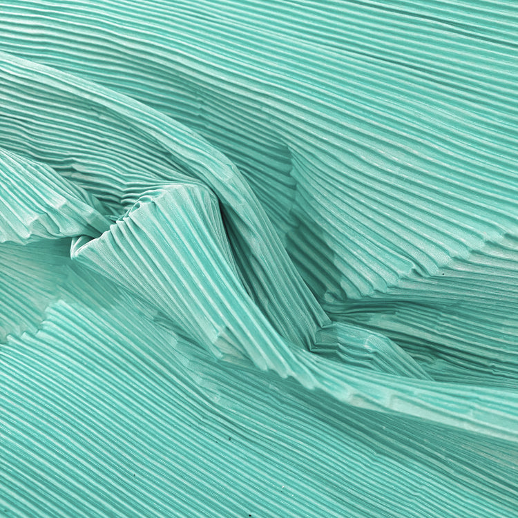 Accordion-Pleated Taffeta - Turquoise