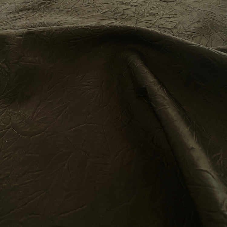 Creased Taffeta Bonded Ponte - Olive green