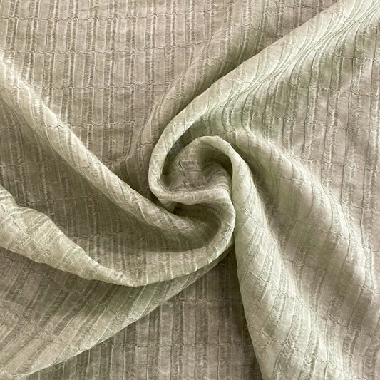 Wavy Double Weave Stripe - Khaki