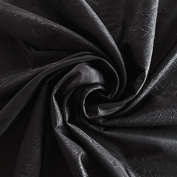 Creased Taffeta Bonded Ponte - Black