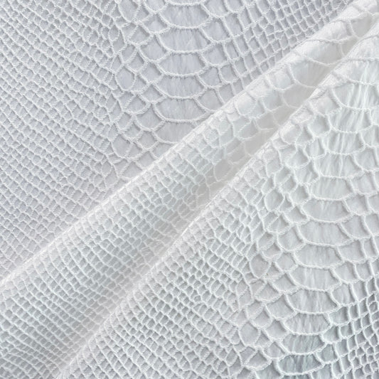 Reptile Raised Dobby Jacquard - White