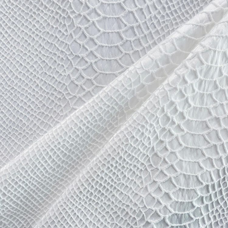 Reptile Raised Dobby Jacquard - White