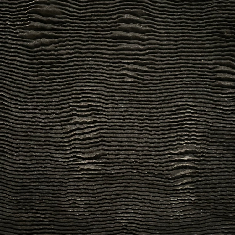 Burnished Spot Plisse Satin - Black