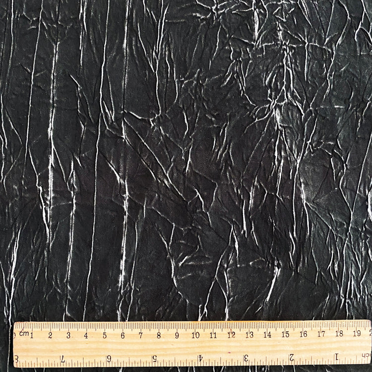 Bonded Creased Moleskin - Painted Edges - Charcoal / Silver
