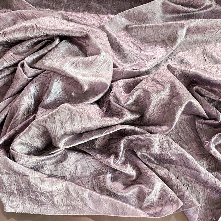 Marble Crushed Satin - Lavender Grey