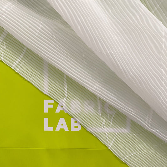 Crease-Pressed Plisse - White