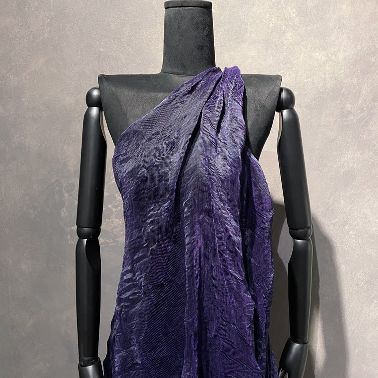 Plisse Shot Organza - Aubergine