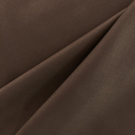 Australian Merino Worsted Wool Gabardine - Chocolate