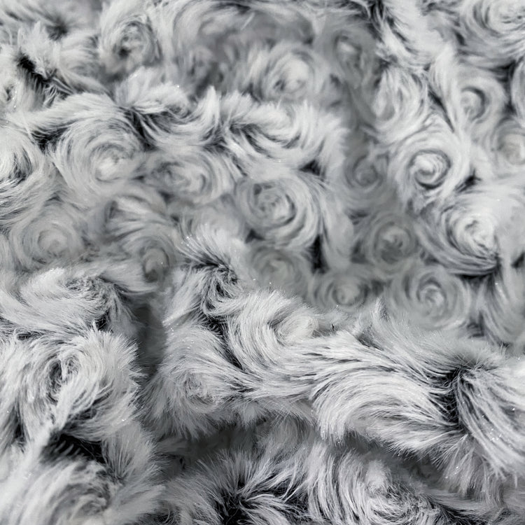 Rose Faux Fur - White/Black