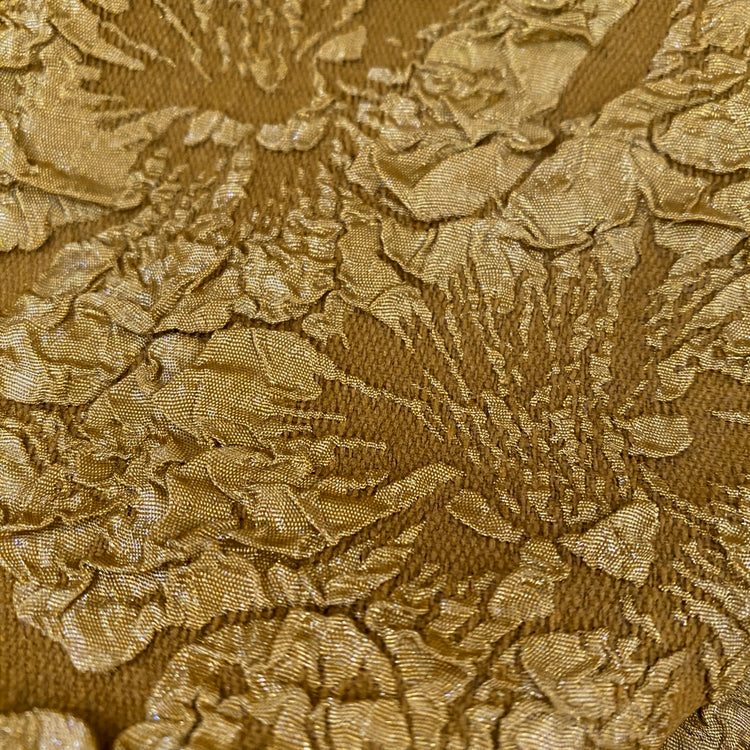 Crinkle Motif Double Weave - Weft-Stretch - Gold