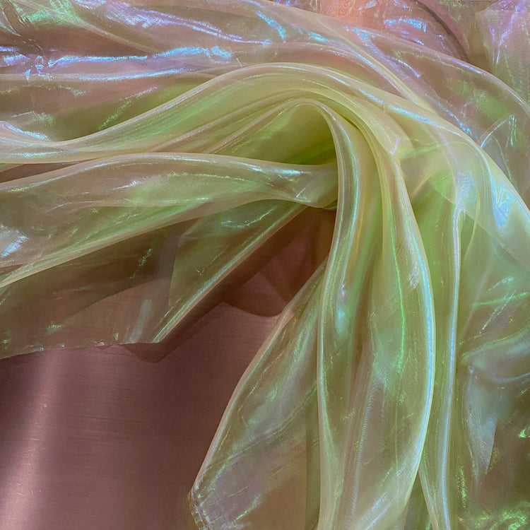 Holographic Organza - Pale Green/Holographic