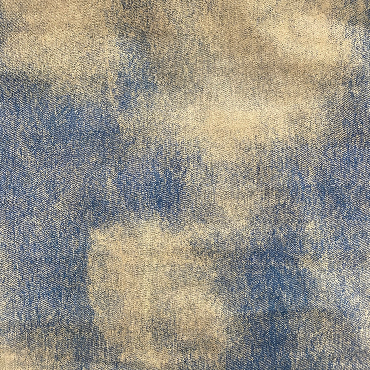 Vintage Fade Print Denim - Blue / Light Yellow