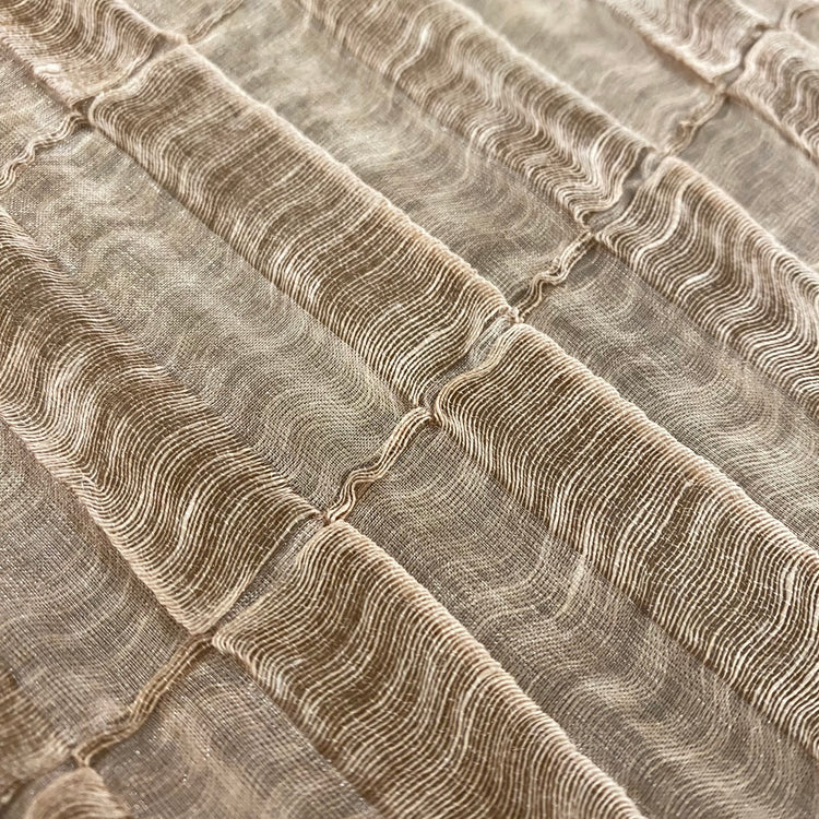 Wavy Double Weave Stripe - Sandy Brown