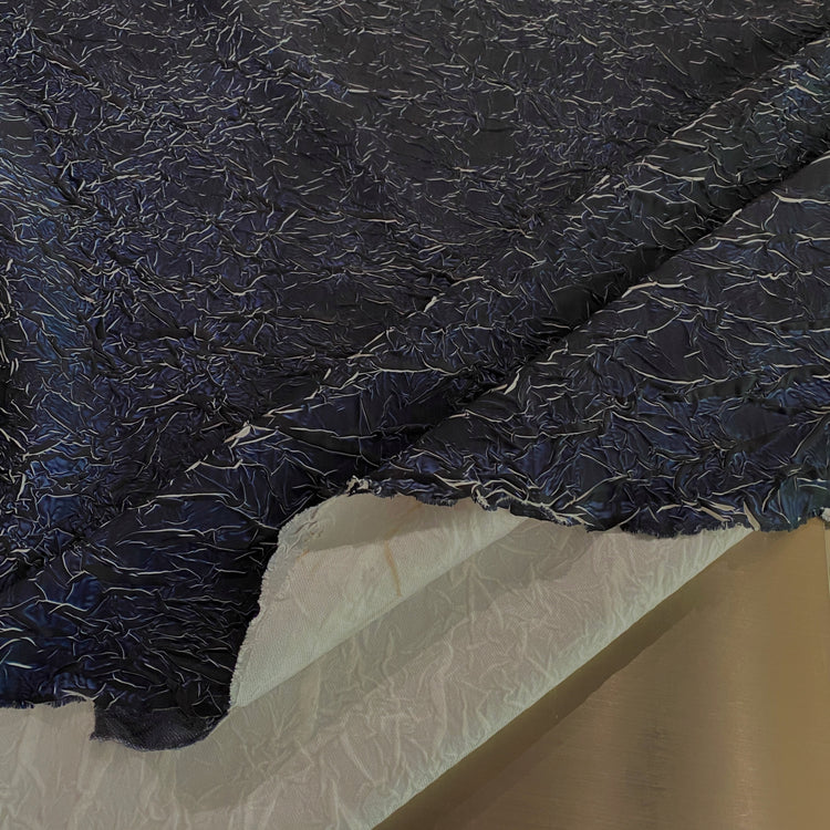 Organic Petal-Creased Sateen - Bonded - Dark Navy