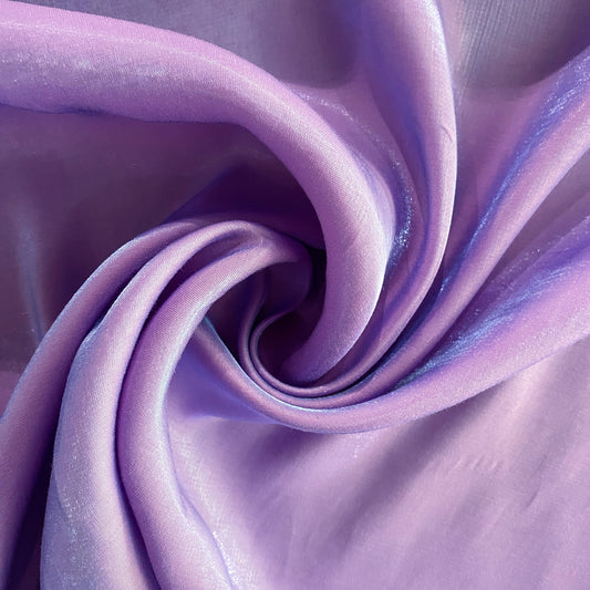 Glacé Shot Charmeuse - Thistle / Cyan