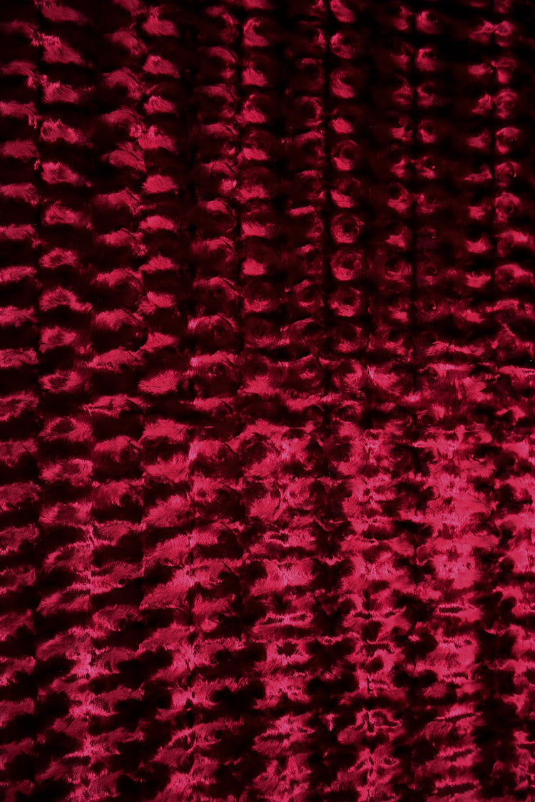 Spiral Swirl Plush Velvet - Maroon