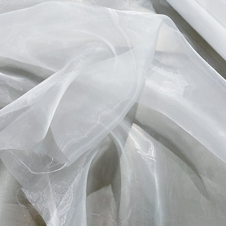 Metallic Organza - White