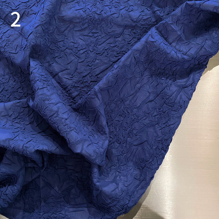 Bonded Crush Creased Chiffon - Royal Blue