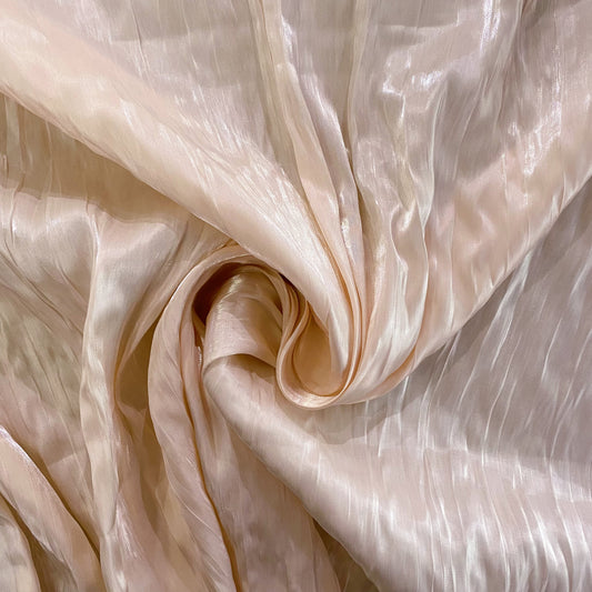 Plisse Shimmer Satin - Bisque