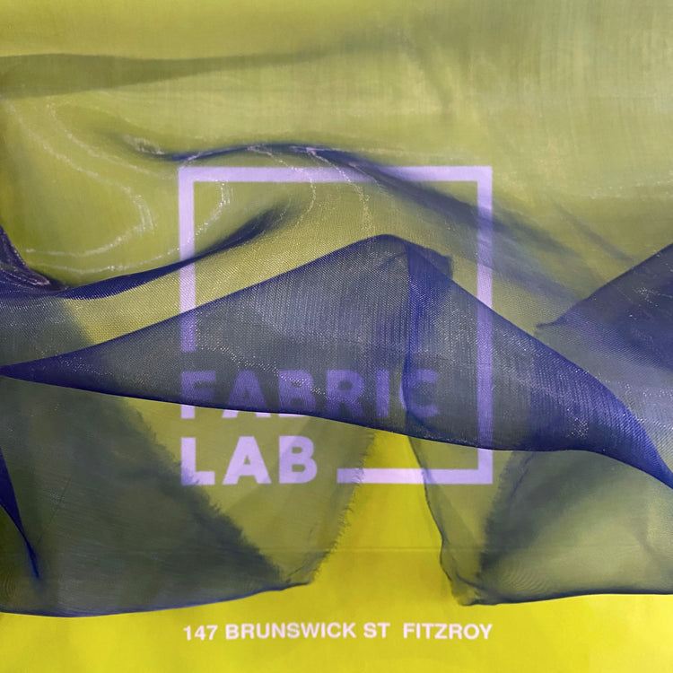 Liquid Steel Organza - Navy