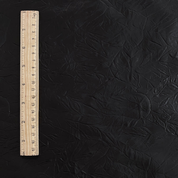Creased Taffeta Bonded Ponte - Black