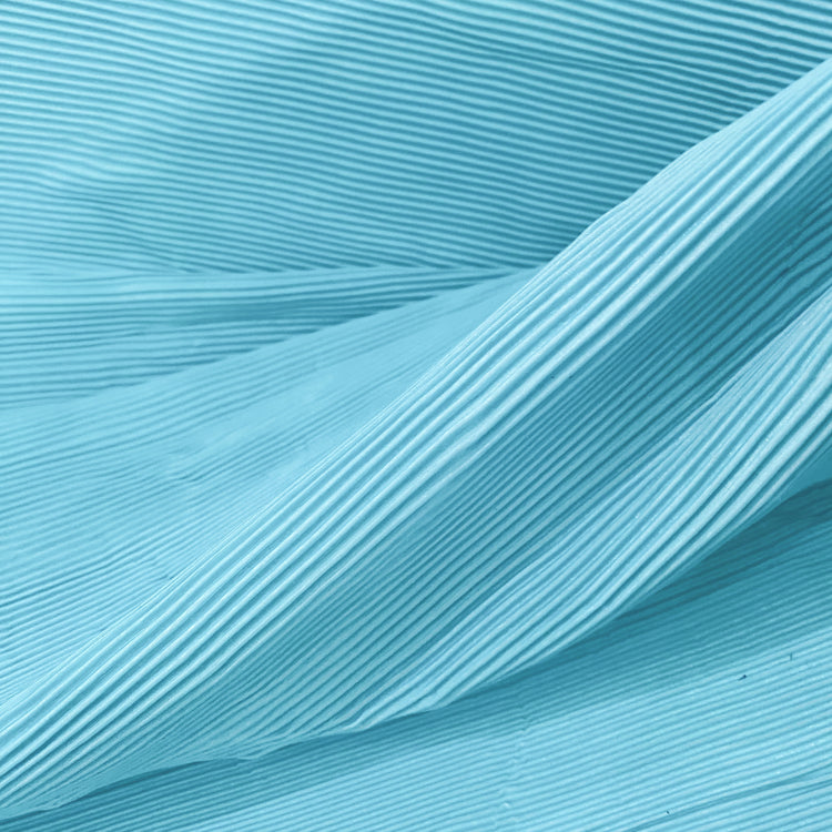 Accordion-Pleated Taffeta - Light Blue