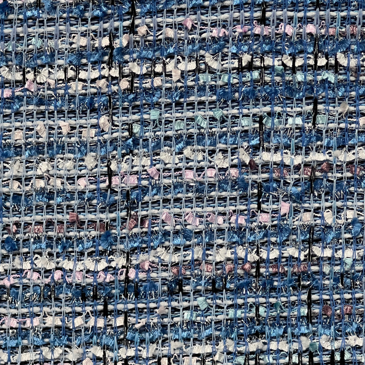 Fancy Yarn Knitted Tweed - Blue