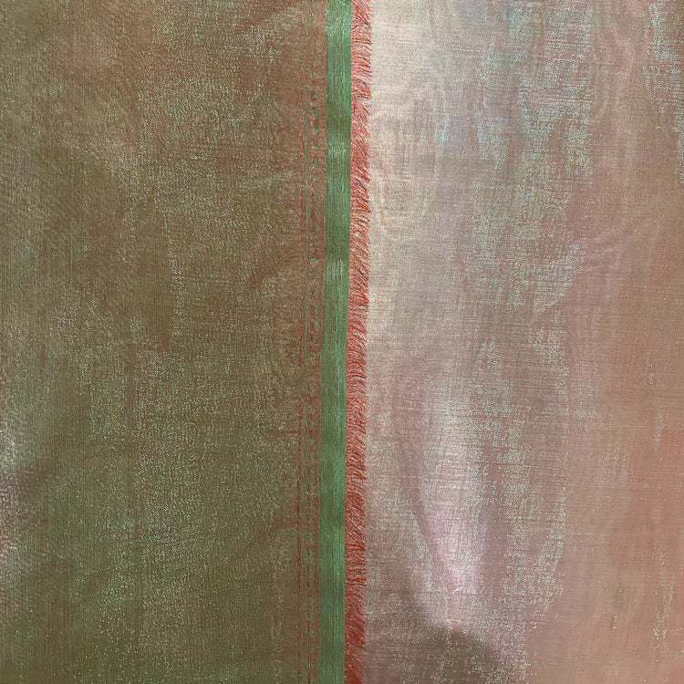 Shot Organza - Light Green/Red