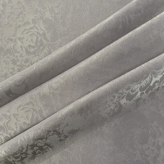 Satin Rose-field Damask - Silver