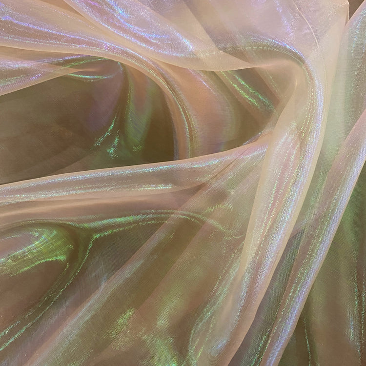 Holographic Organza - Light Salmon