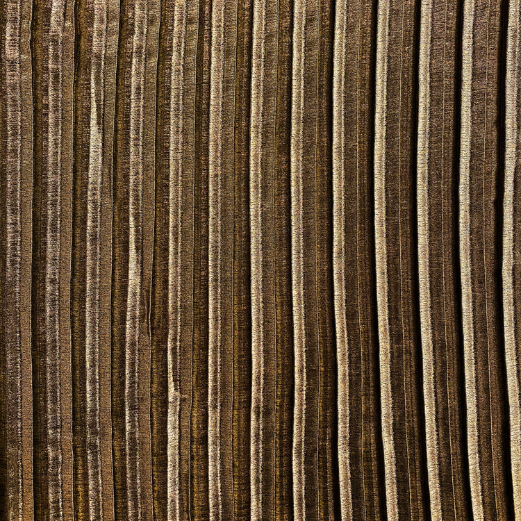 Metallic Coated Box Pleat Satin - Gold / Black