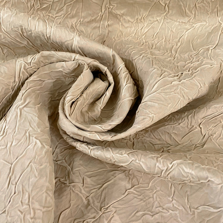 Bonded Creased Sateen - Tan