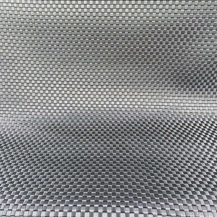 Satin Steel Checkered Basket Weave - Silver