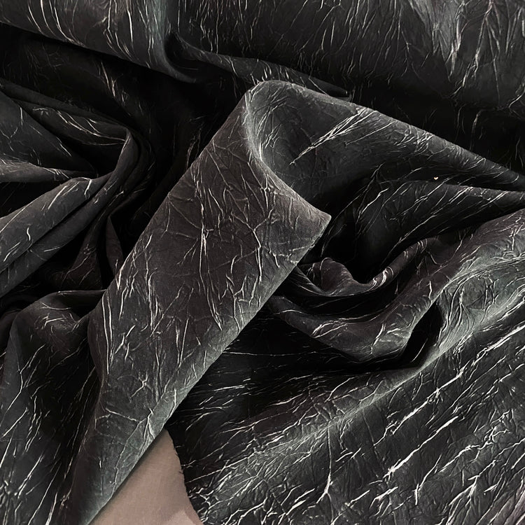 Bonded Creased Moleskin - Painted Edges - Charcoal / Silver