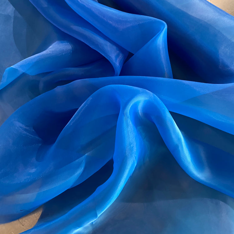 Twill Weave Organza - Dodger Blue