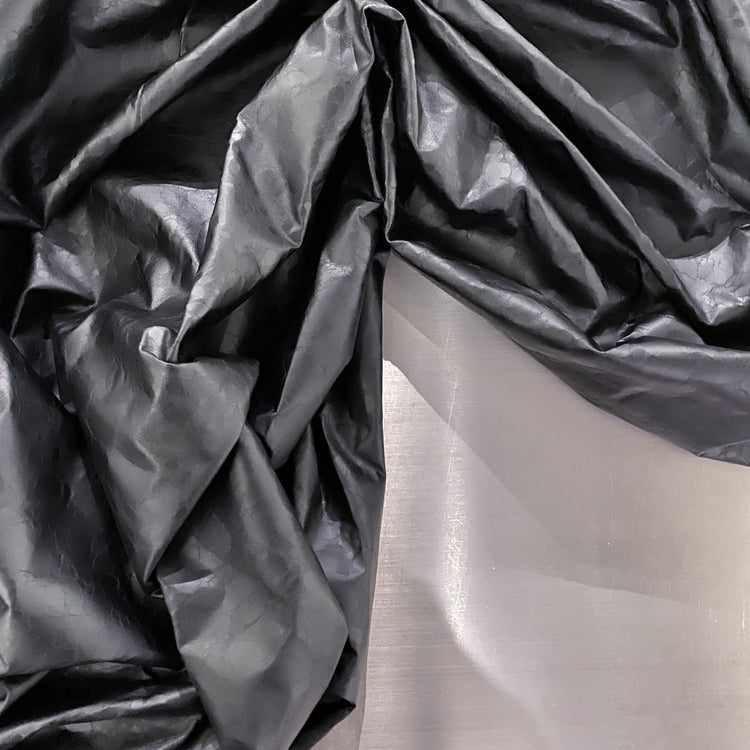 River Pebbles Faux Leather - Black