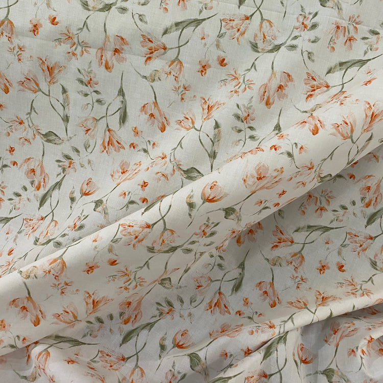 Snap Dragon Cotton Lawn - Delicate Apricot