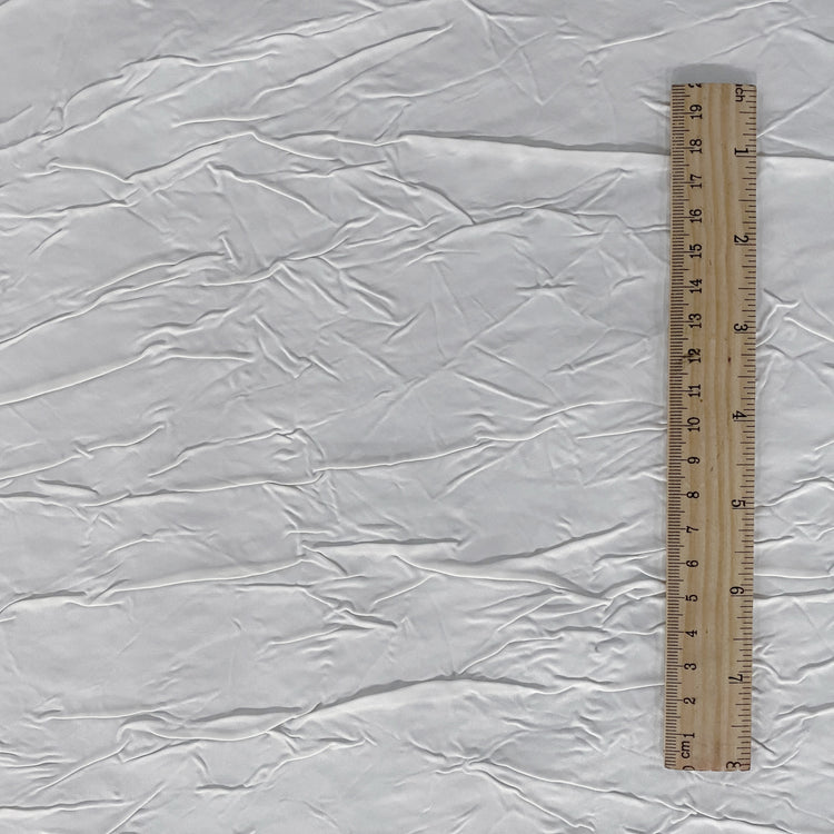 Crinkle Crease Bonded Sateen - White