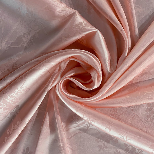Satin Orchid Damask - Papaya Whip