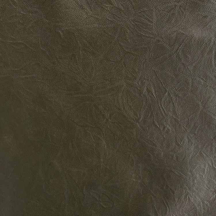 Wrinkle Grain Faux Leather - Dark Olive Green