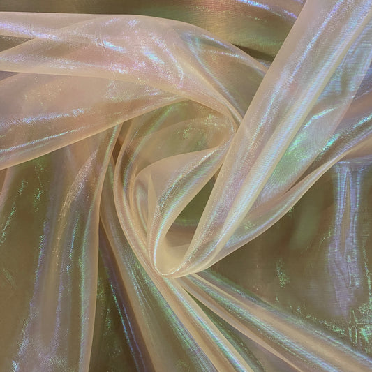 Holographic Organza - Light Salmon