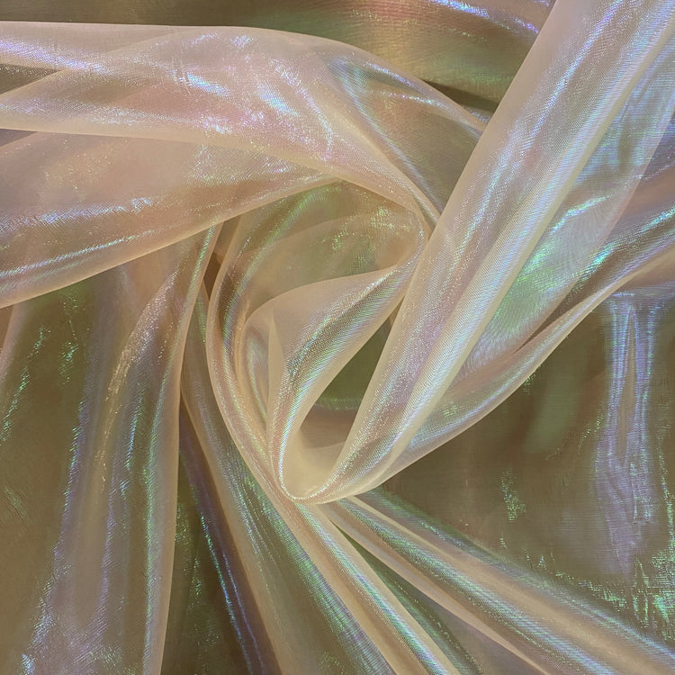 Holographic Organza - Light Salmon