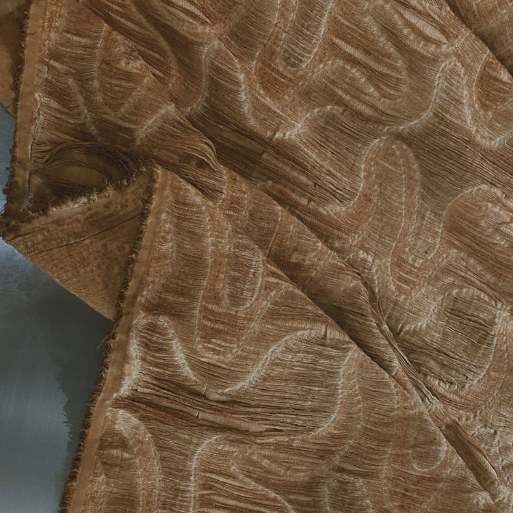 Organic Lines Textured Jacquard - Tan