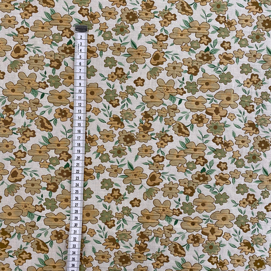 Pansy Jacquard - Ivory/Dark Green