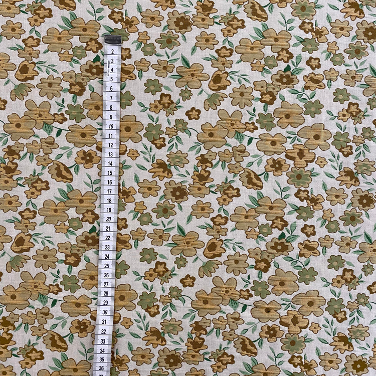 Pansy Jacquard - Ivory/Dark Green