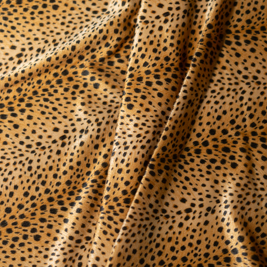 Cheetah Velour - Tan/Black