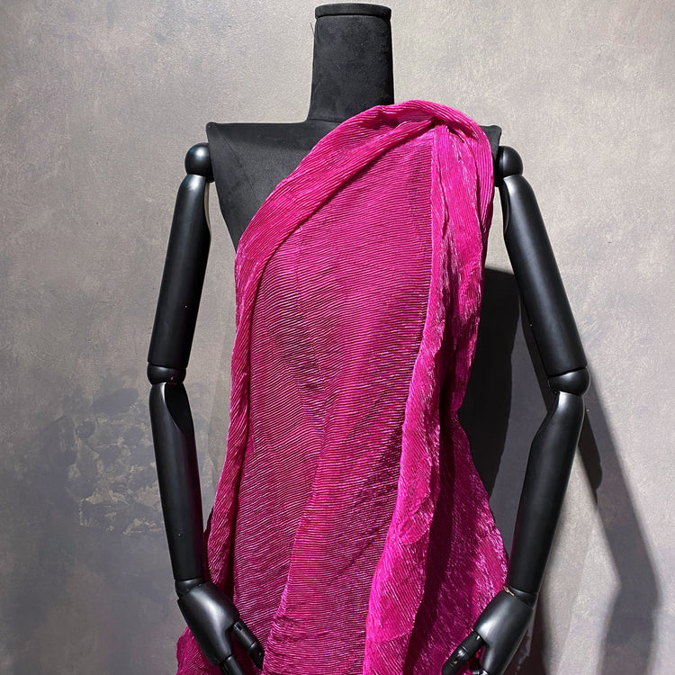 Plisse Shot Organza - Pink