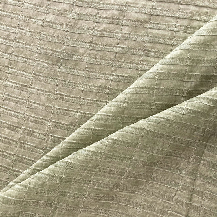 Wavy Double Weave Stripe - Khaki