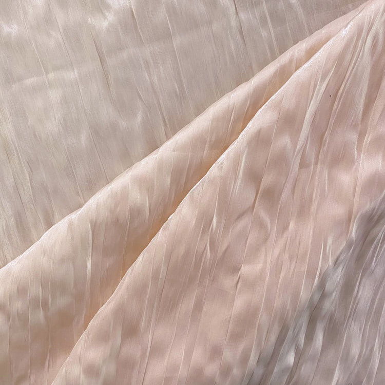 Plisse Shimmer Satin - Bisque